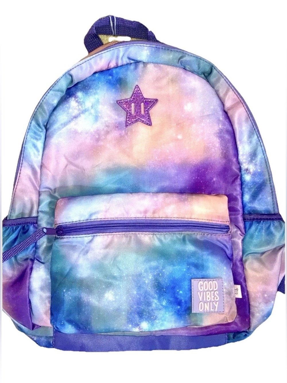 More Than Magic Blue, Pink & Purple Galaxy Print Backpack Small Kids Ages 3-9